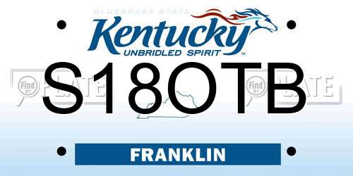 S18OTB Kentucky License Plate