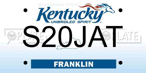 S20JAT Kentucky License Plate