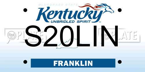 S20LIN Kentucky License Plate