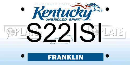 S22ISI Kentucky License Plate