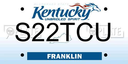 S22TCU Kentucky License Plate