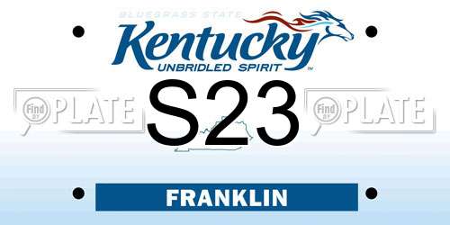 S23 Kentucky License Plate