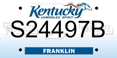S24497B Kentucky License Plate