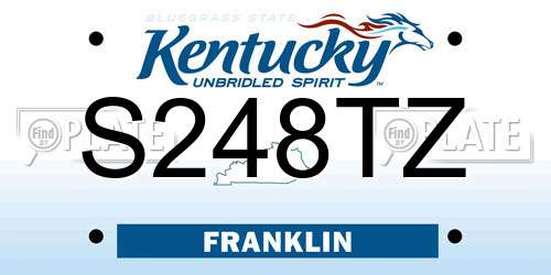 S248TZ Kentucky License Plate