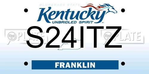 S24ITZ Kentucky License Plate