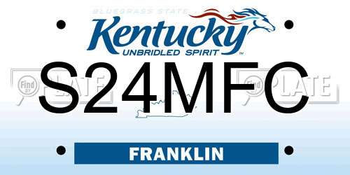 S24MFC Kentucky License Plate