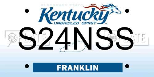 S24NSS Kentucky License Plate