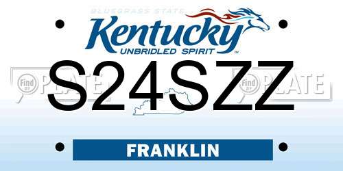 S24SZZ Kentucky License Plate