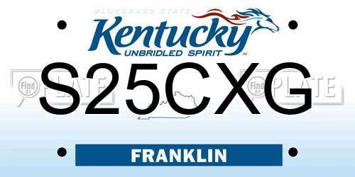 S25CXG Kentucky License Plate