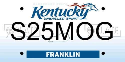 S25MOG Kentucky License Plate