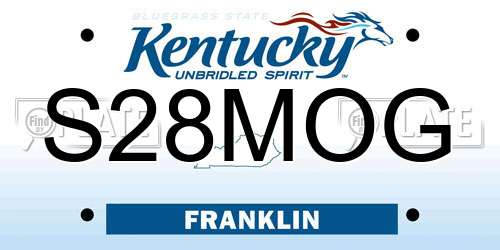 S28MOG Kentucky License Plate