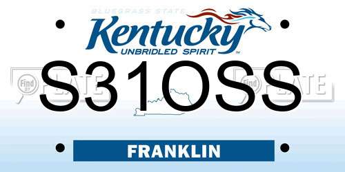 S31OSS Kentucky License Plate
