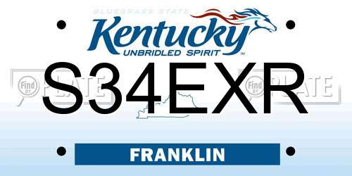 S34EXR Kentucky License Plate