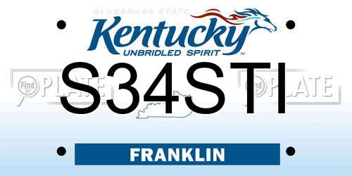 S34STI Kentucky License Plate
