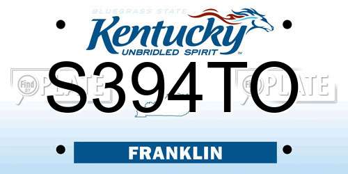 S394TO Kentucky License Plate