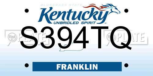 S394TQ Kentucky License Plate