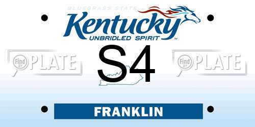S4 Kentucky License Plate