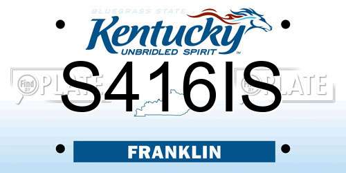S416IS Kentucky License Plate