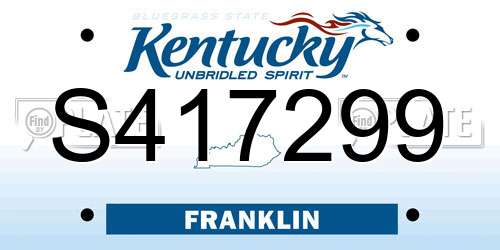 S417299 Kentucky License Plate