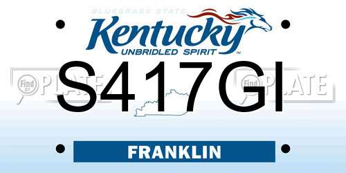 S417GI Kentucky License Plate