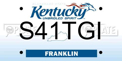 S41TGI Kentucky License Plate