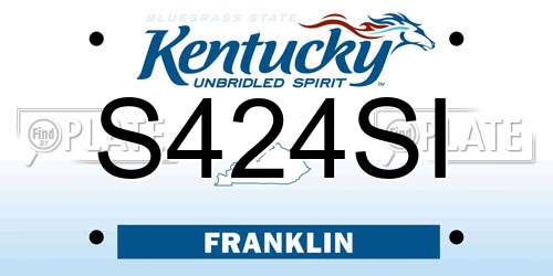 S424SI Kentucky License Plate