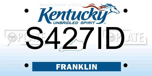 S427ID Kentucky License Plate