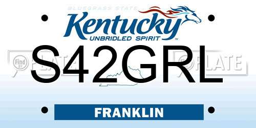 S42GRL Kentucky License Plate