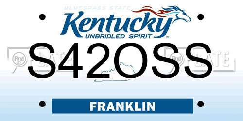 S42OSS Kentucky License Plate