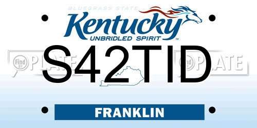 S42TID Kentucky License Plate