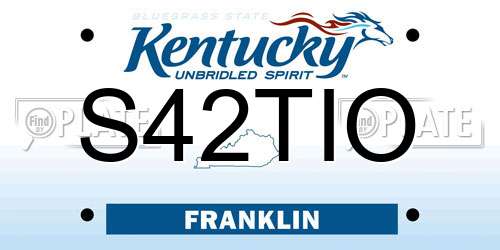 S42TIO Kentucky License Plate