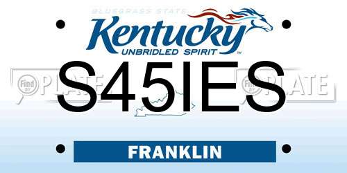 S45IES Kentucky License Plate