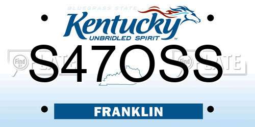 S47OSS Kentucky License Plate