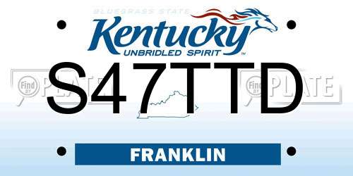 S47TTD Kentucky License Plate
