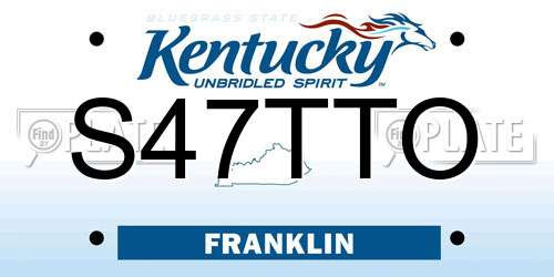 S47TTO Kentucky License Plate