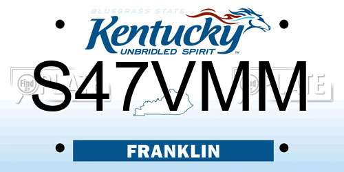 S47VMM Kentucky License Plate