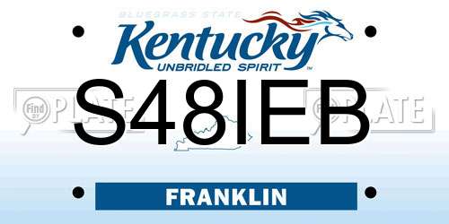 S48IEB Kentucky License Plate