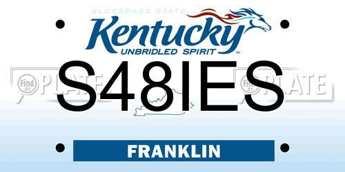 S48IES Kentucky License Plate