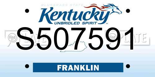 S507591 Kentucky License Plate