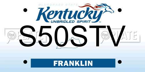 S50STV Kentucky License Plate