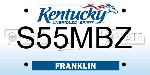 S55MBZ Kentucky License Plate