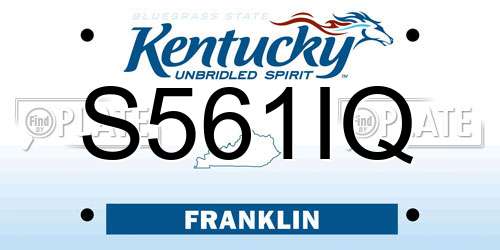 S561IQ Kentucky License Plate