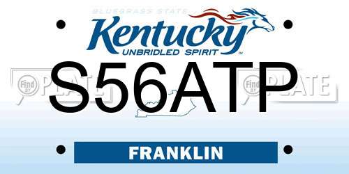 S56ATP Kentucky License Plate
