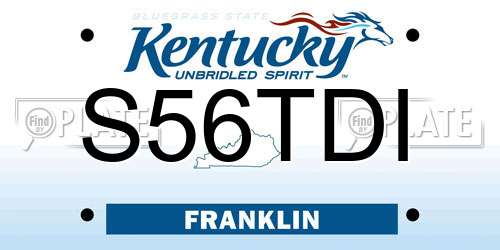 S56TDI Kentucky License Plate