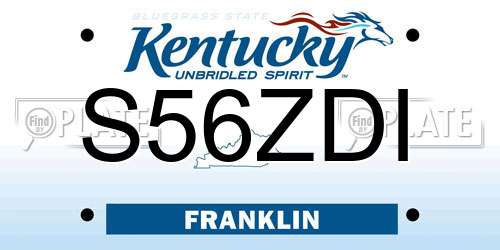 S56ZDI Kentucky License Plate