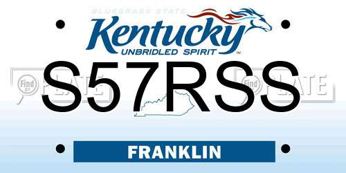 S57RSS Kentucky License Plate