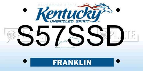 S57SSD Kentucky License Plate