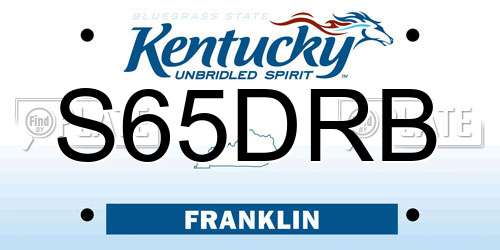 S65DRB Kentucky License Plate