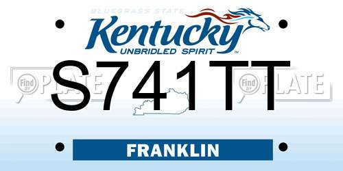 S741TT Kentucky License Plate