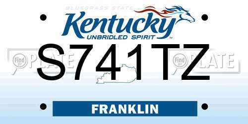 S741TZ Kentucky License Plate